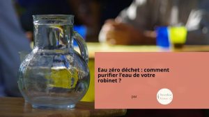 Verre d’eau du robinet filtrée avec solution naturelle zéro déchet pour boire une eau plus saine