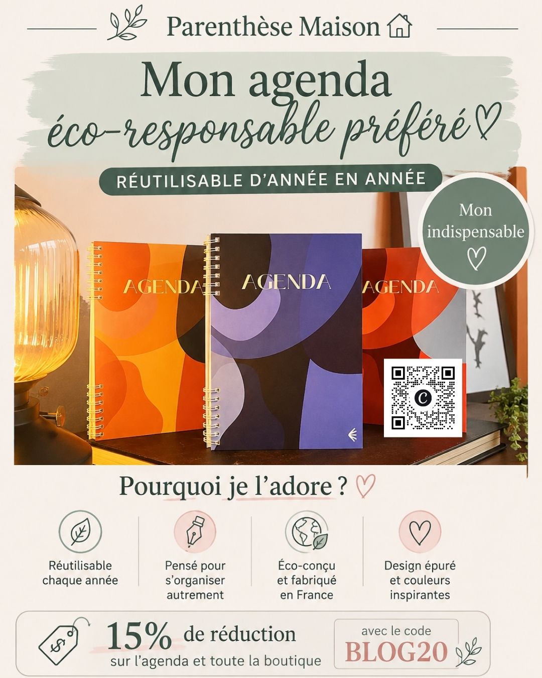 Agenda zéro déchet et fabriqué en France Econotes