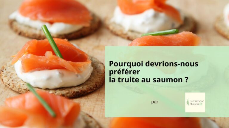 Différence entre un pavé de truite et un pavé de saumon côte à côte pour comparer nutrition, qualité et impact écologique