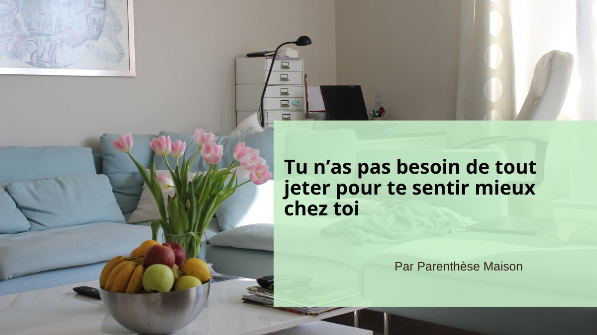 Intérieur chaleureux et organisé favorisant le bien-être à la maison sans minimalisme extrême