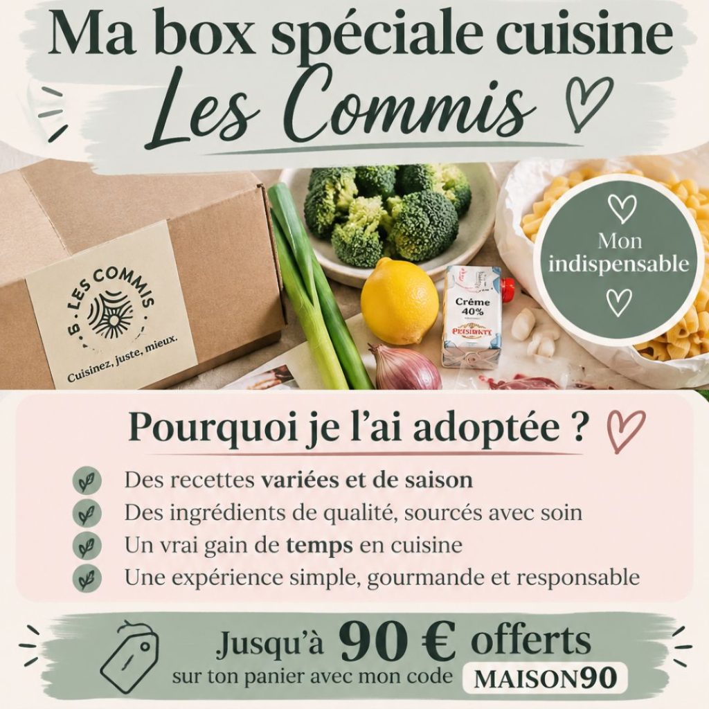 Box de repas Les Commis avec ingrédients frais et code avantage Parenthèse Maison