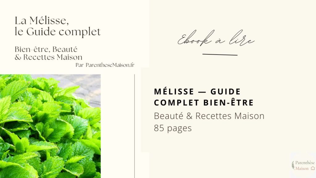 Livre à lire : Mélisse — Guide complet Bien-être, Beauté & Recettes Maison . Avis du blog Parenthèse Maison