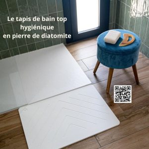 Tapis de bain en pierre de Diatomite pour remplacer les serviettes de douche dans la salle de bain