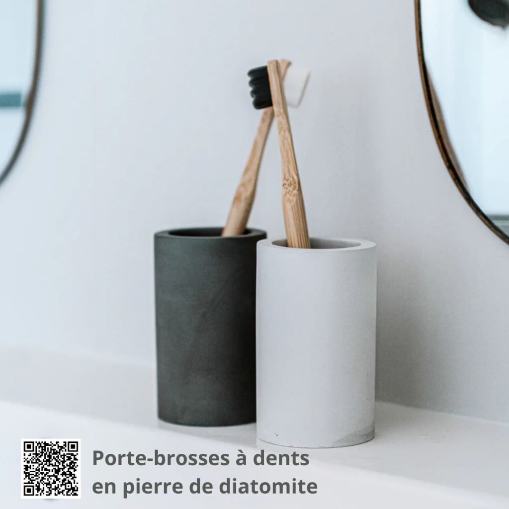 Porte-brosses à dents en pierre de diatomite Kooroo