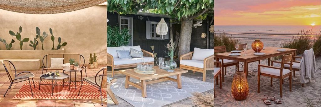 Un salon de jardin cosy, pensé pour prolonger la soirée