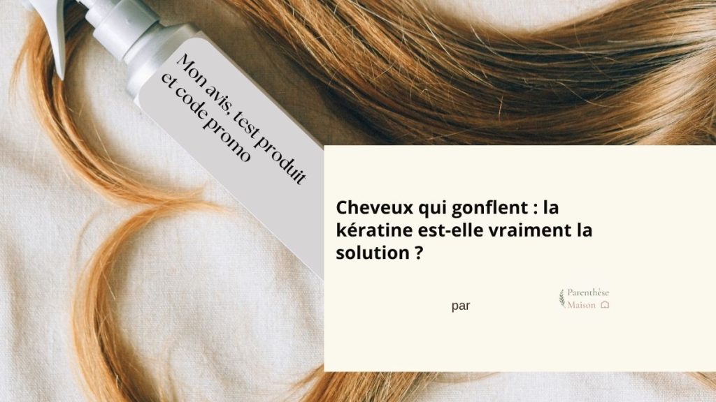 Cheveux qui gonflent traités avec un soin à la kératine Kerargan