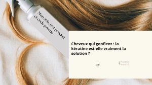 Cheveux qui gonflent traités avec un soin à la kératine Kerargan