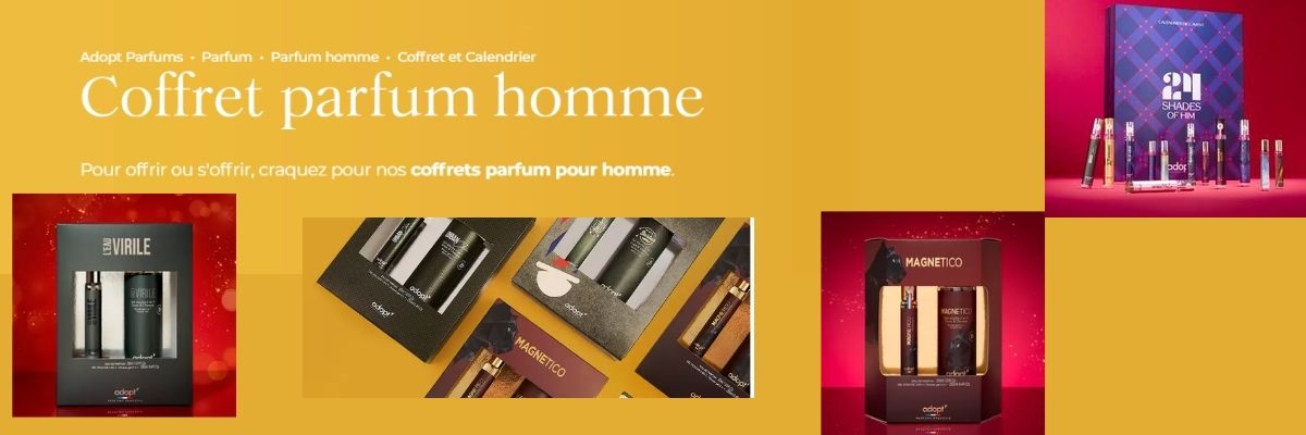 Coffret de parfum pour homme, idée cadeau Adopt Parfum